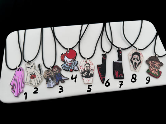 Halloween charm necklaces