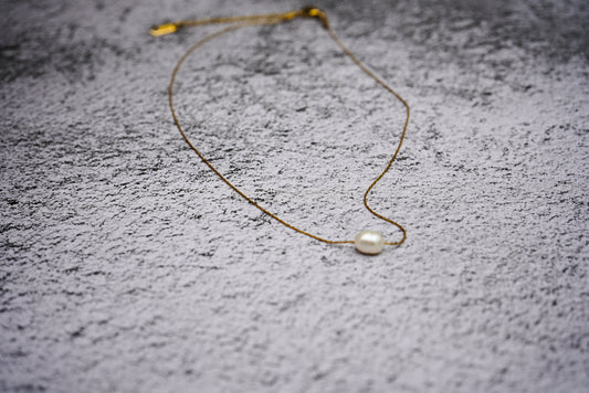 316L stainless freshwater pearl necklace
