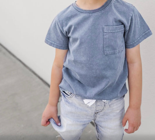 Little Bipsy 12/18 months acid wash pocket tee