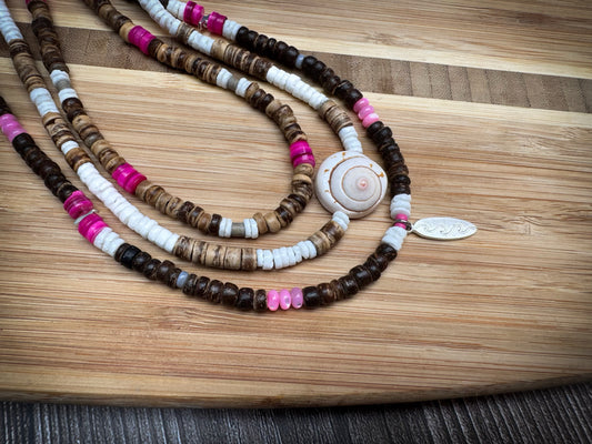 Swaggy Collab coco shell surf necklaces
