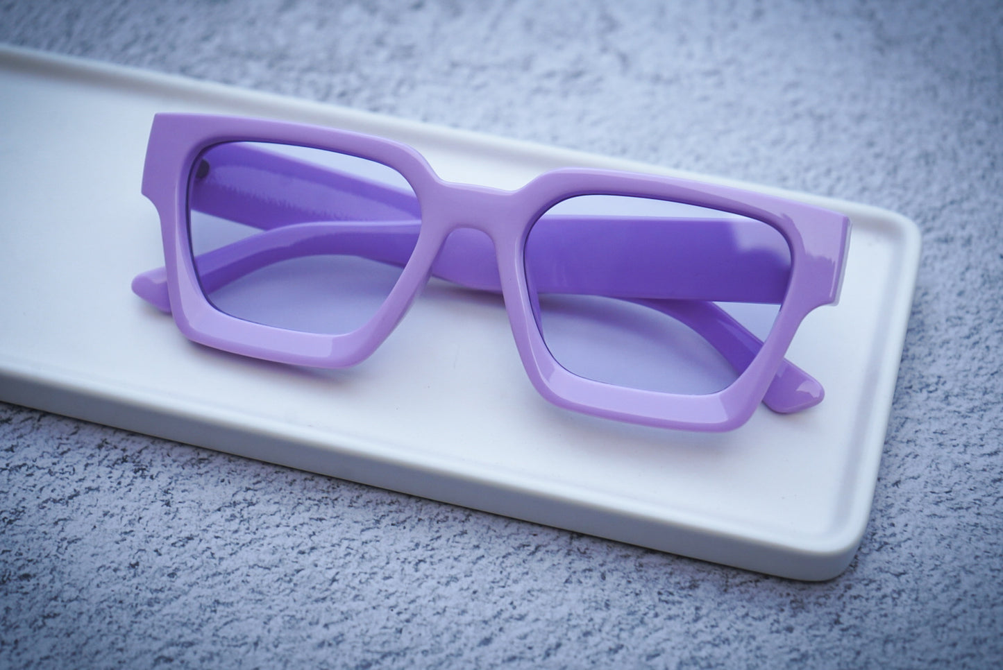 Adult purple square sunglasses