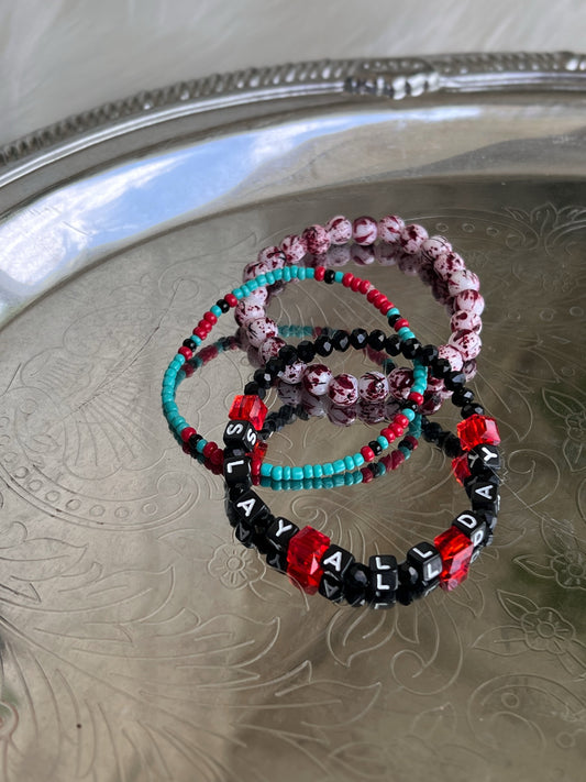 “Slay all day” or “Wanna Play?” Crystal set/individual