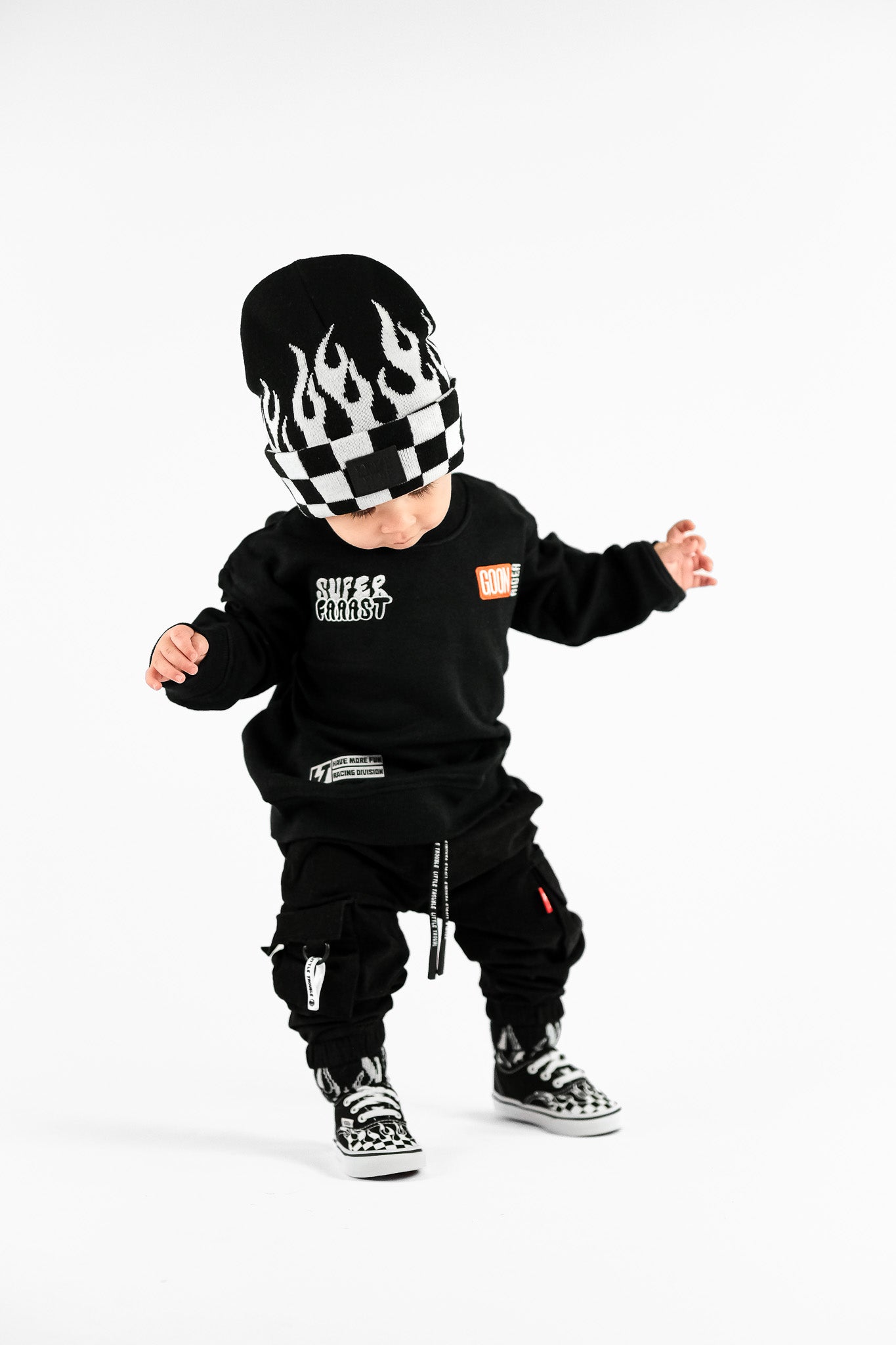 Checker Flame Beanie