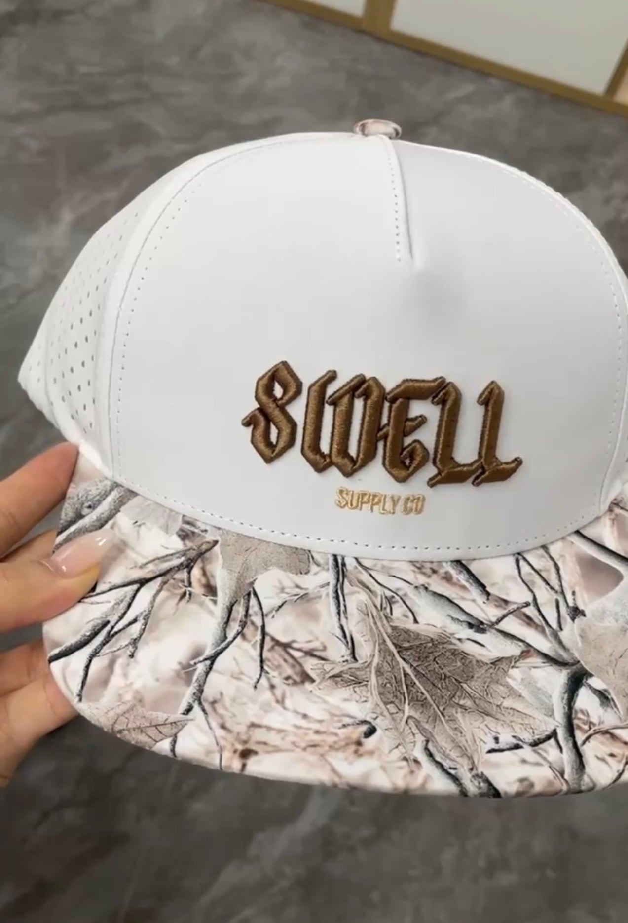 Camo SnapBack hat (no perforation like shown in pics)