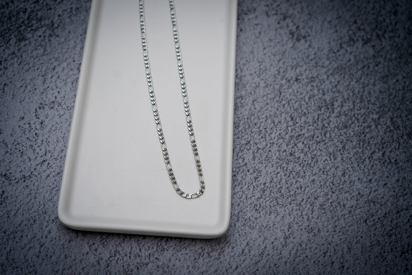 4.5mm stainless steel silver figaro