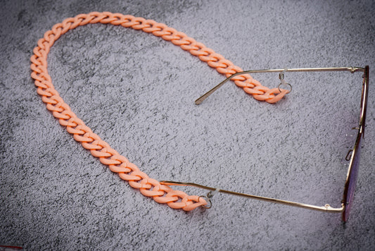 Orange acrylic sunglass strap