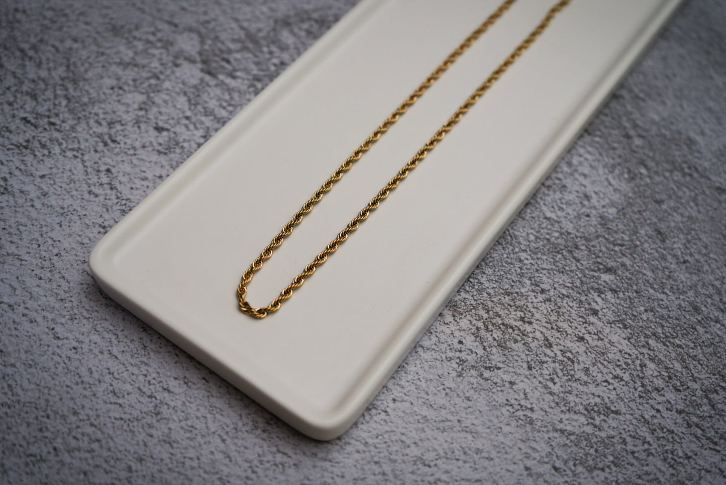 Gold stainless steel rope necklace