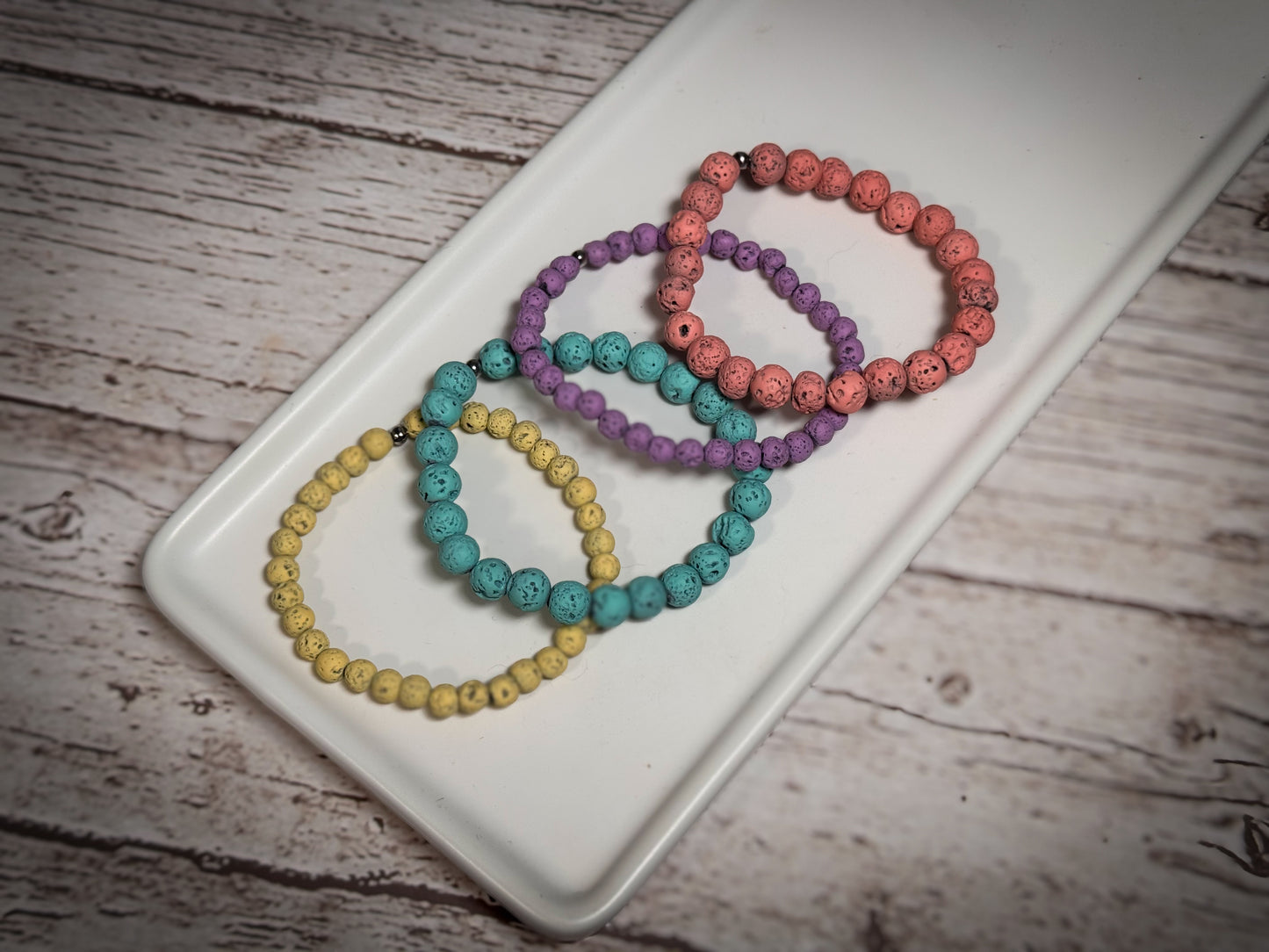 Spring lava bracelets