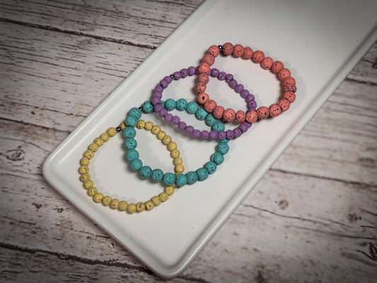 Spring lava bracelets