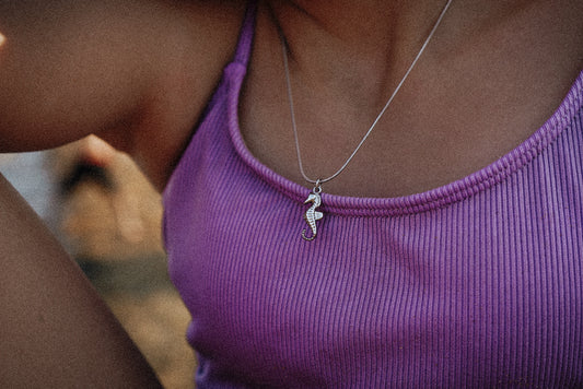 Stainless seahorse necklace