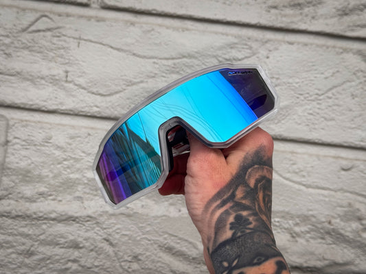 Adult UV400 mirrored polarized cycling sunnies (clear or black)