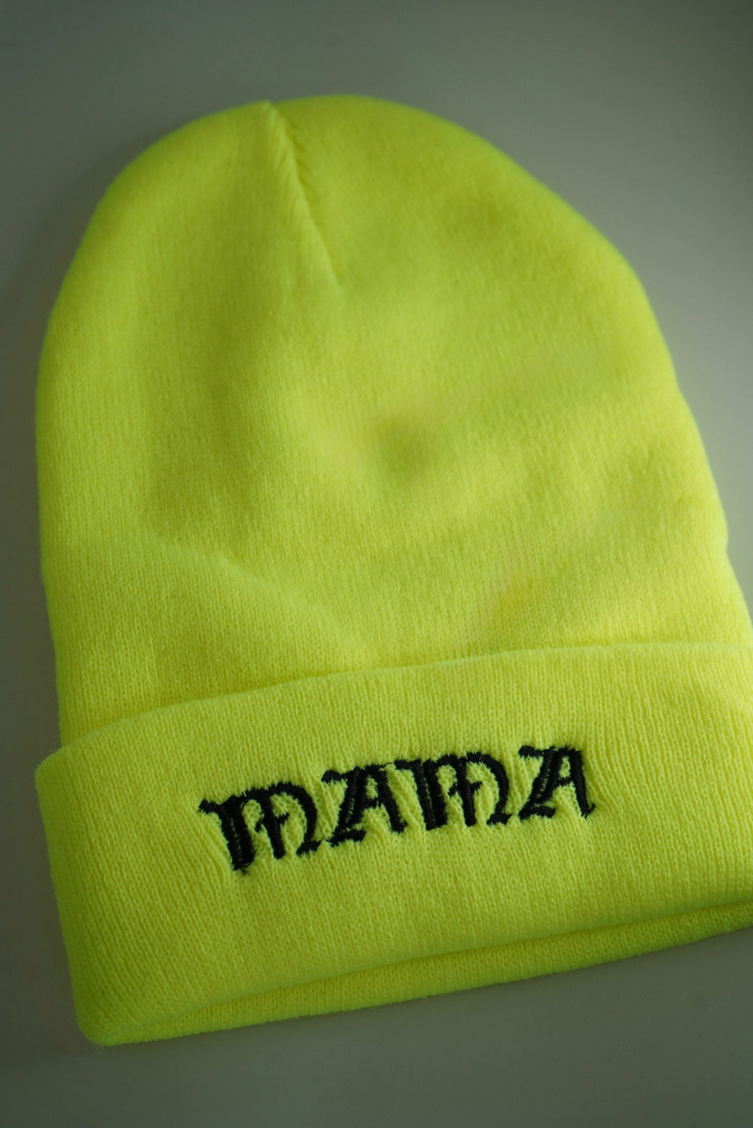 “MAMA” yellow beanie