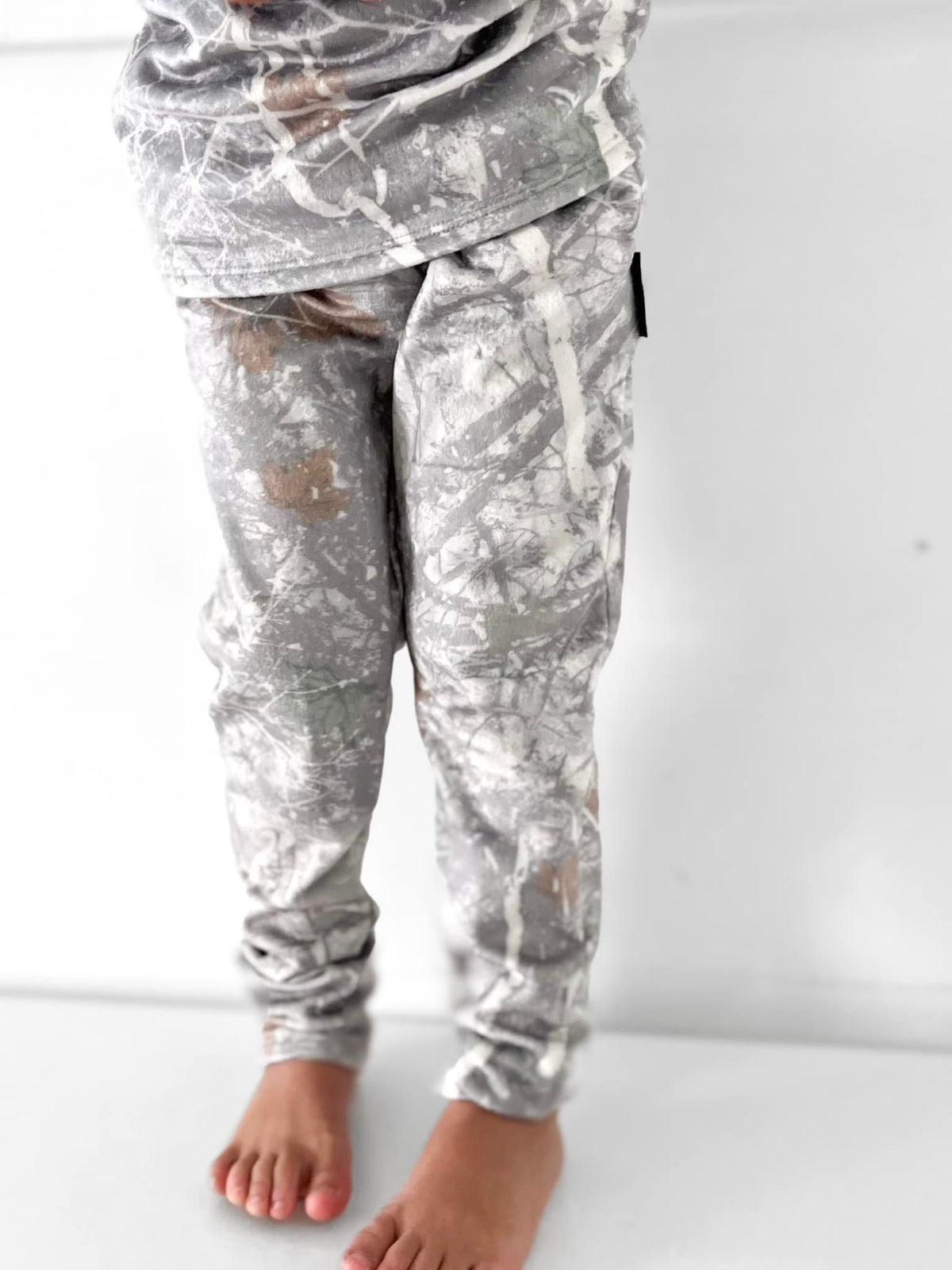 Little Bipsy x Baby Breez 2T snow camo bamboo pjs