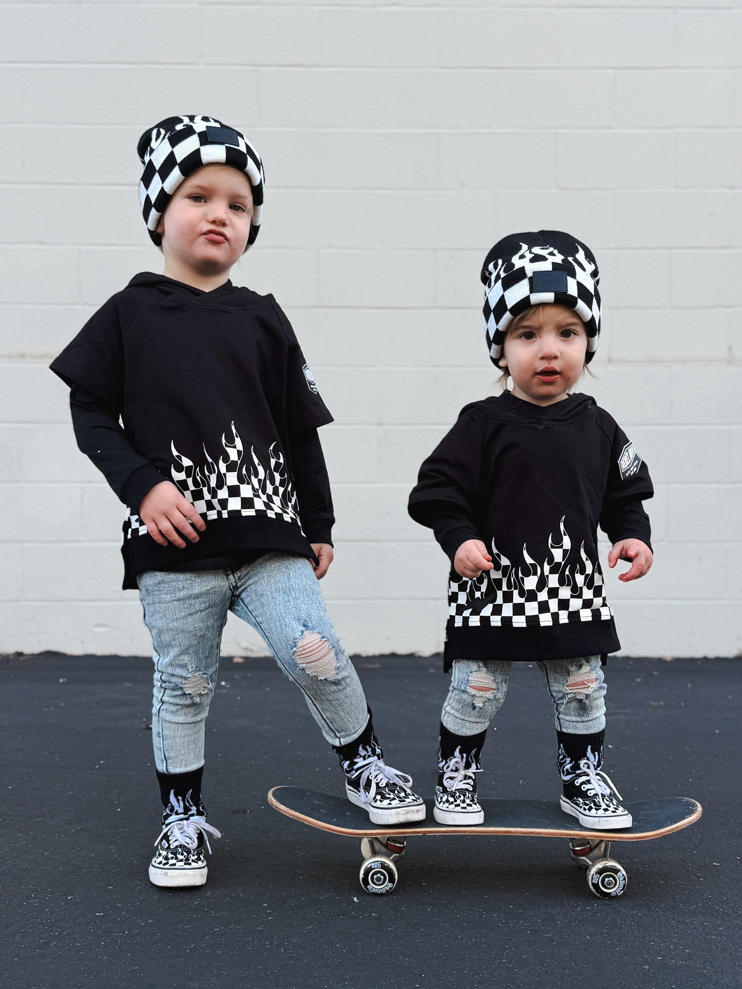 Checker Flame Beanie