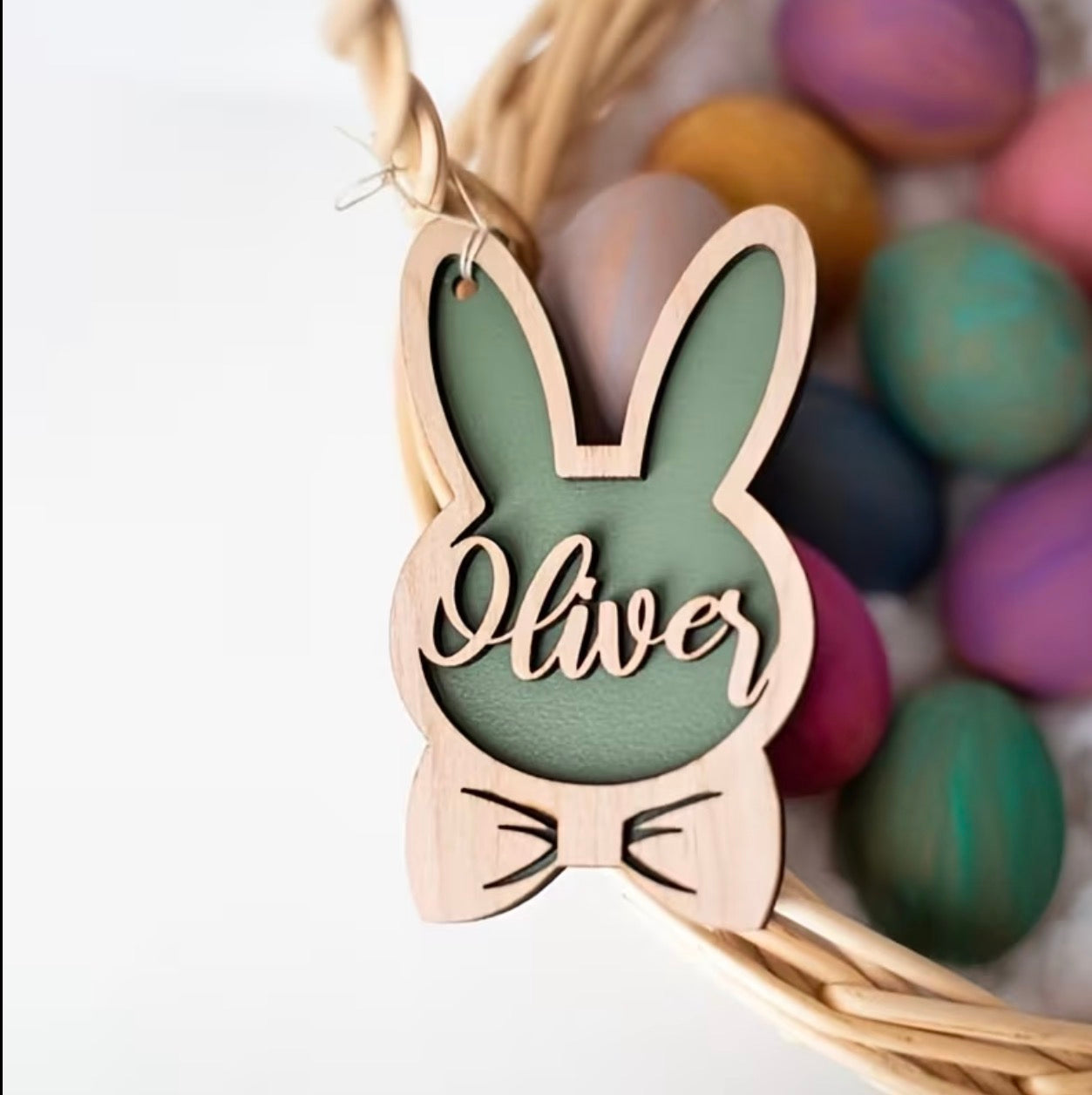 Bunny ears customizable tag