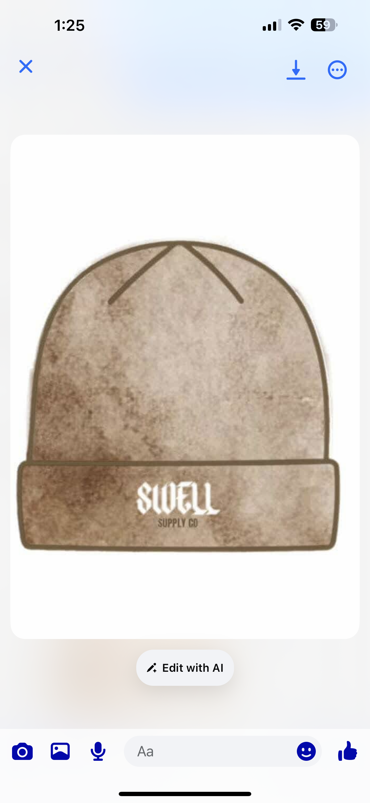 Brown wash beanie
