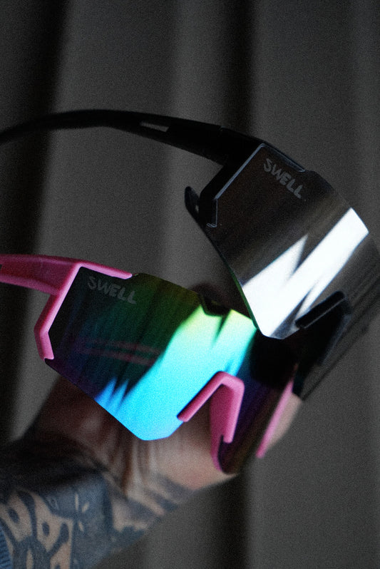 Kid’s black or pink rimless sports sunnies (age 2-9)