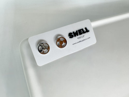 Soccer stainless steel earrings