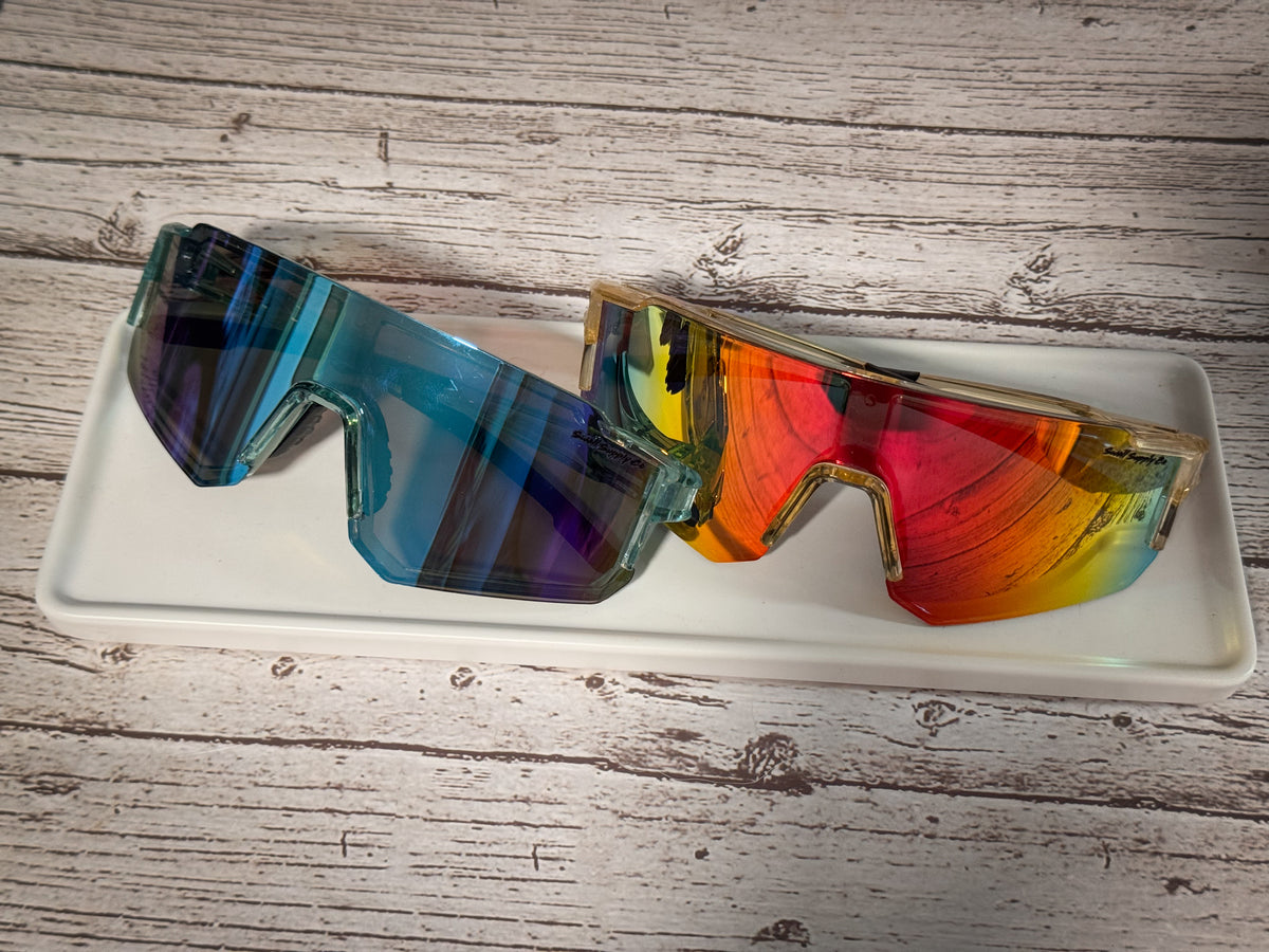 Adult translucent mirrored sports sunglasses UV400 (4 colors)