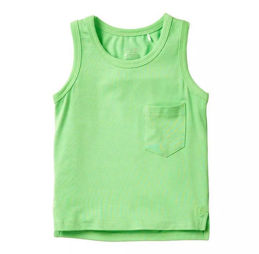 Little Bipsy 18/24 months bamboo pocket tank - neon green