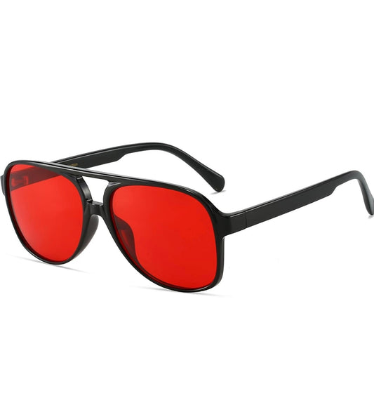 Adult retro red aviators