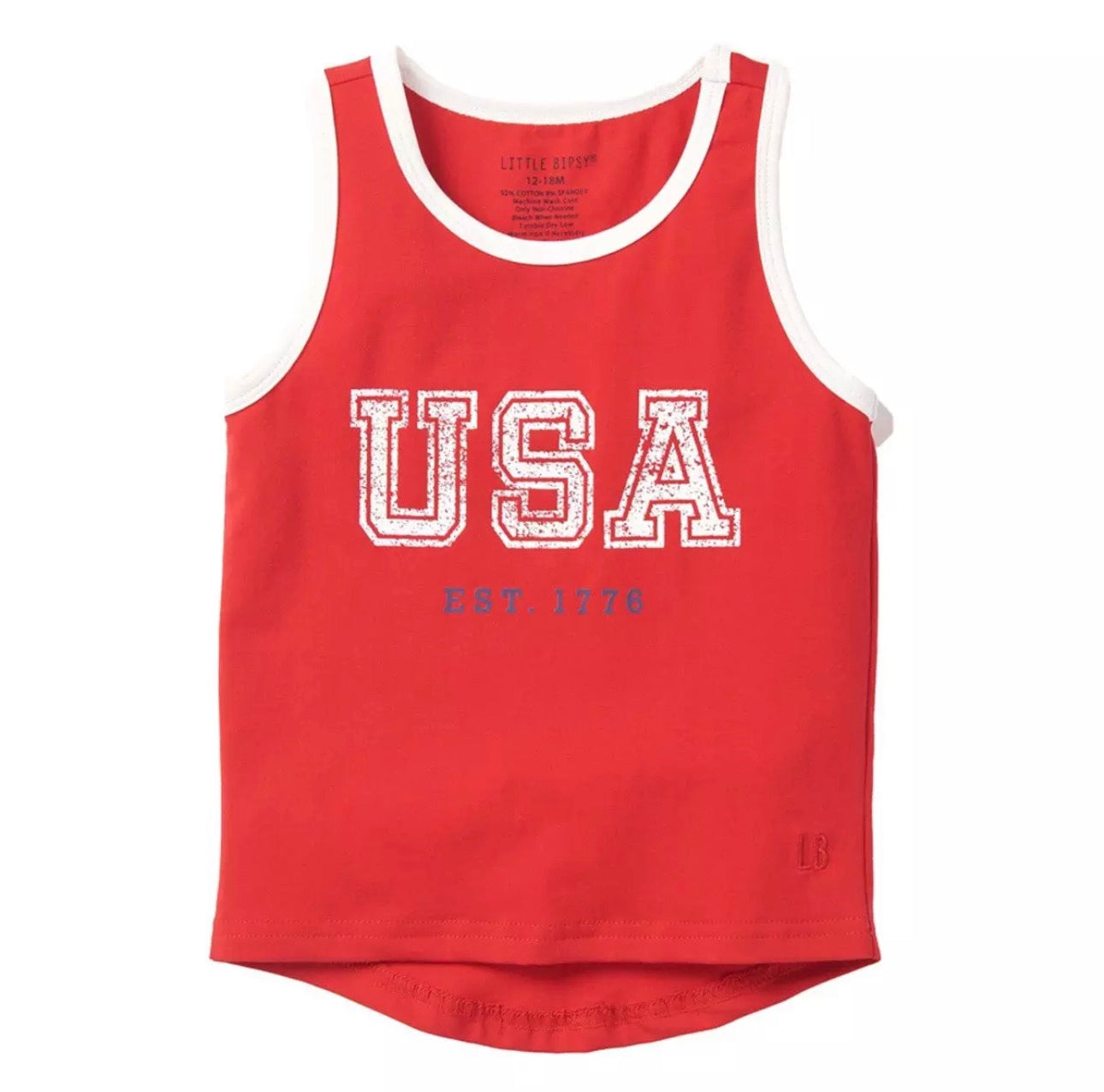 Little Bipsy USA tank (3/6 month or 6/12 month)