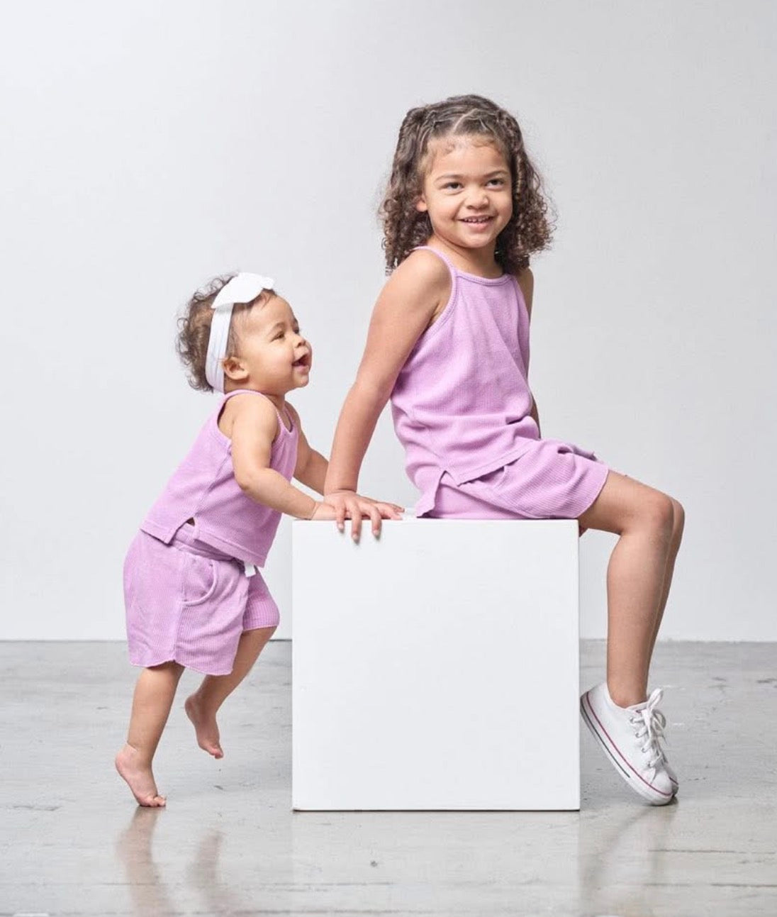 Little Bipsy 8T purple waffle set