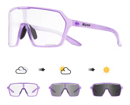 Adult purple photochromatic SCVCN sports sunglasses (Copy)