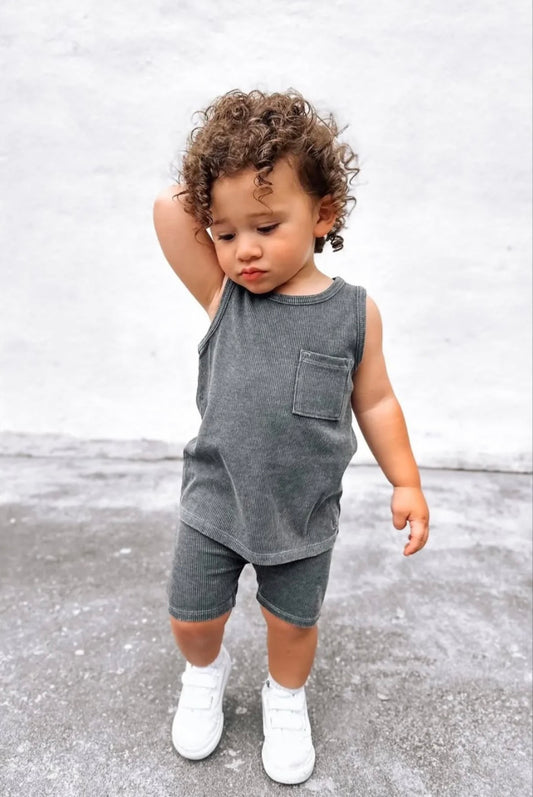 Little Bipsy ribbed acid wash tank (8Y, 9Y)