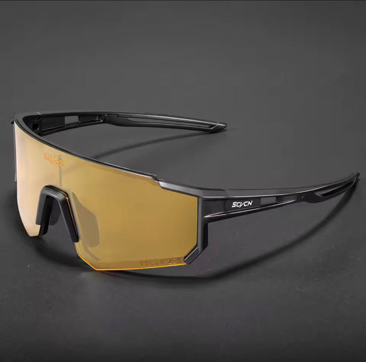 Adult SCVCN polarized rimless wrap around sunglasses