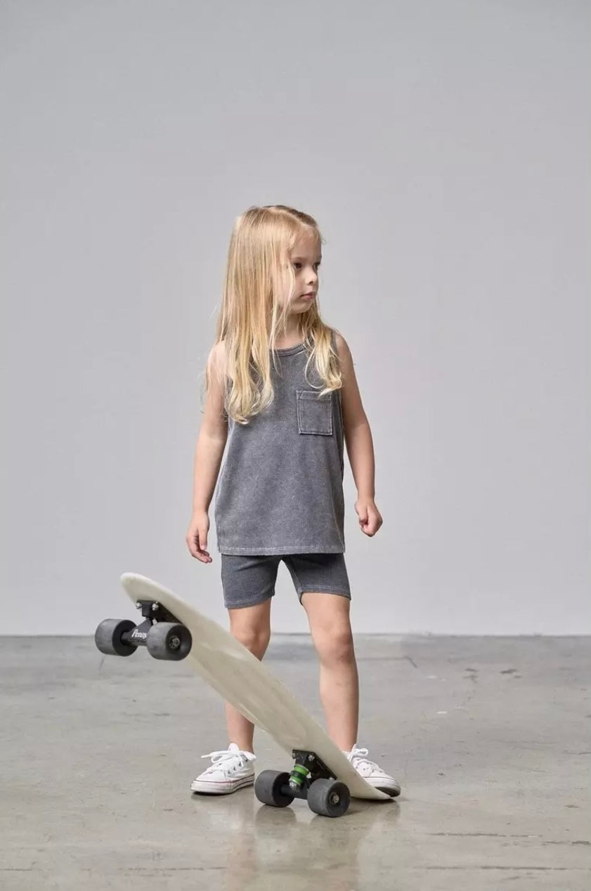 Little Bipsy ribbed acid wash tank (8Y, 9Y)