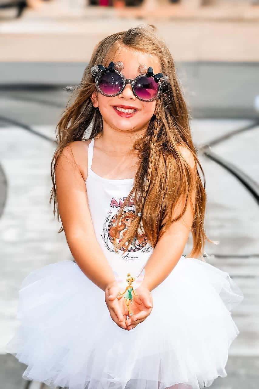 Glitter mouse ear sunnies 🏰 (pink & black)