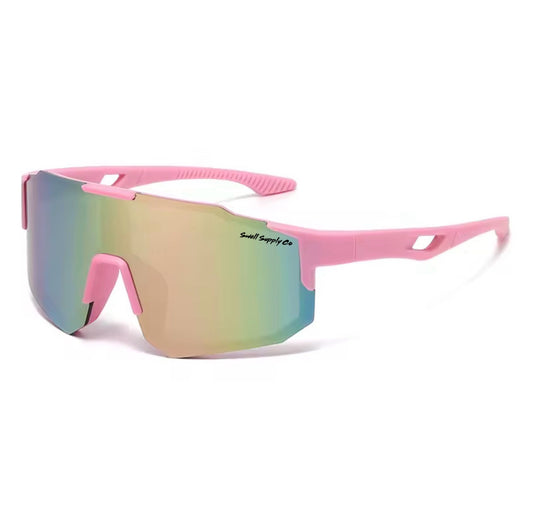 Light pink pink rimless sports sunnies (age 2-9)