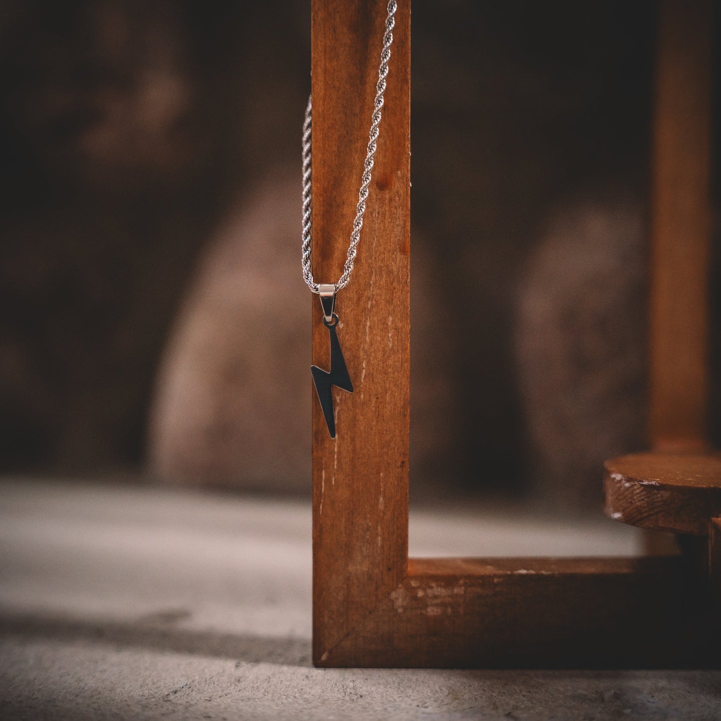 Lightning ⚡️ stainless or sterling rope necklace