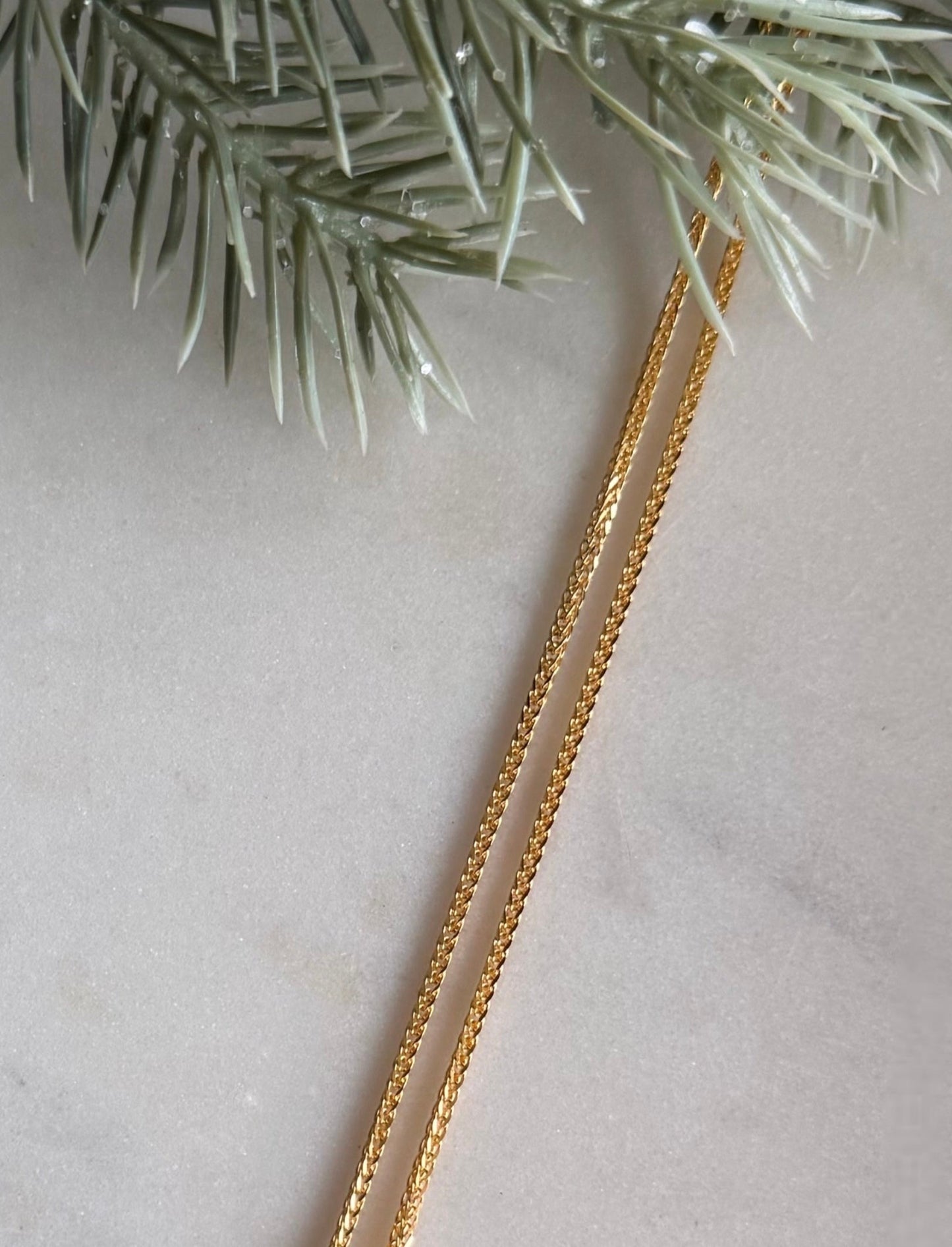 1mm sterling silver foxtail chopin necklace