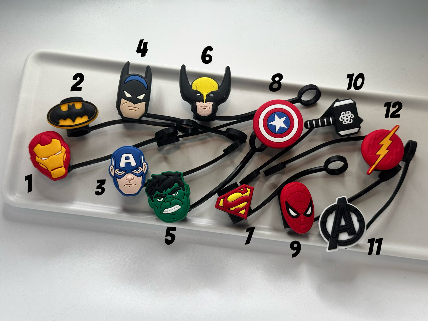 Superhero straw covers