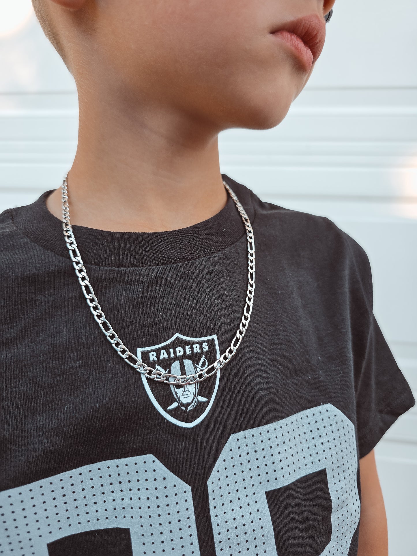 4.5mm stainless steel silver figaro