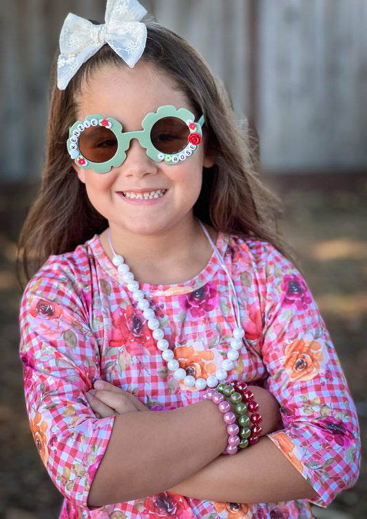 Name Sunnies with Red Rose